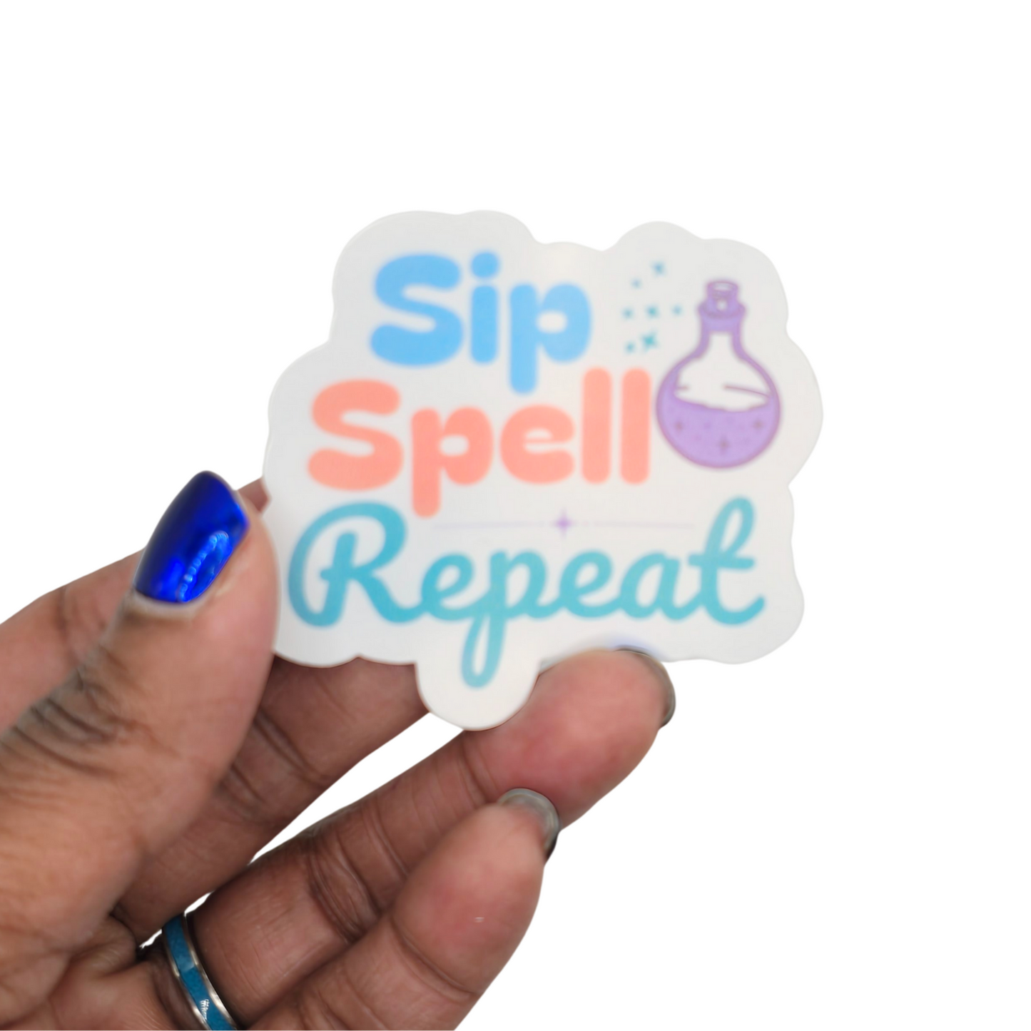 Sip Spell Repeat Sticker
