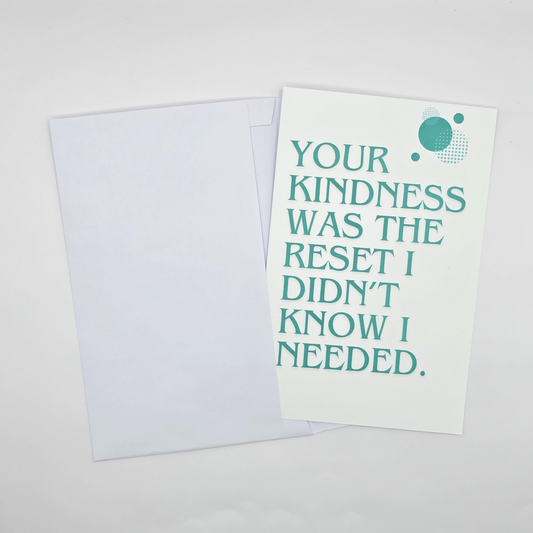 "Kindness Reset" Thank You Card