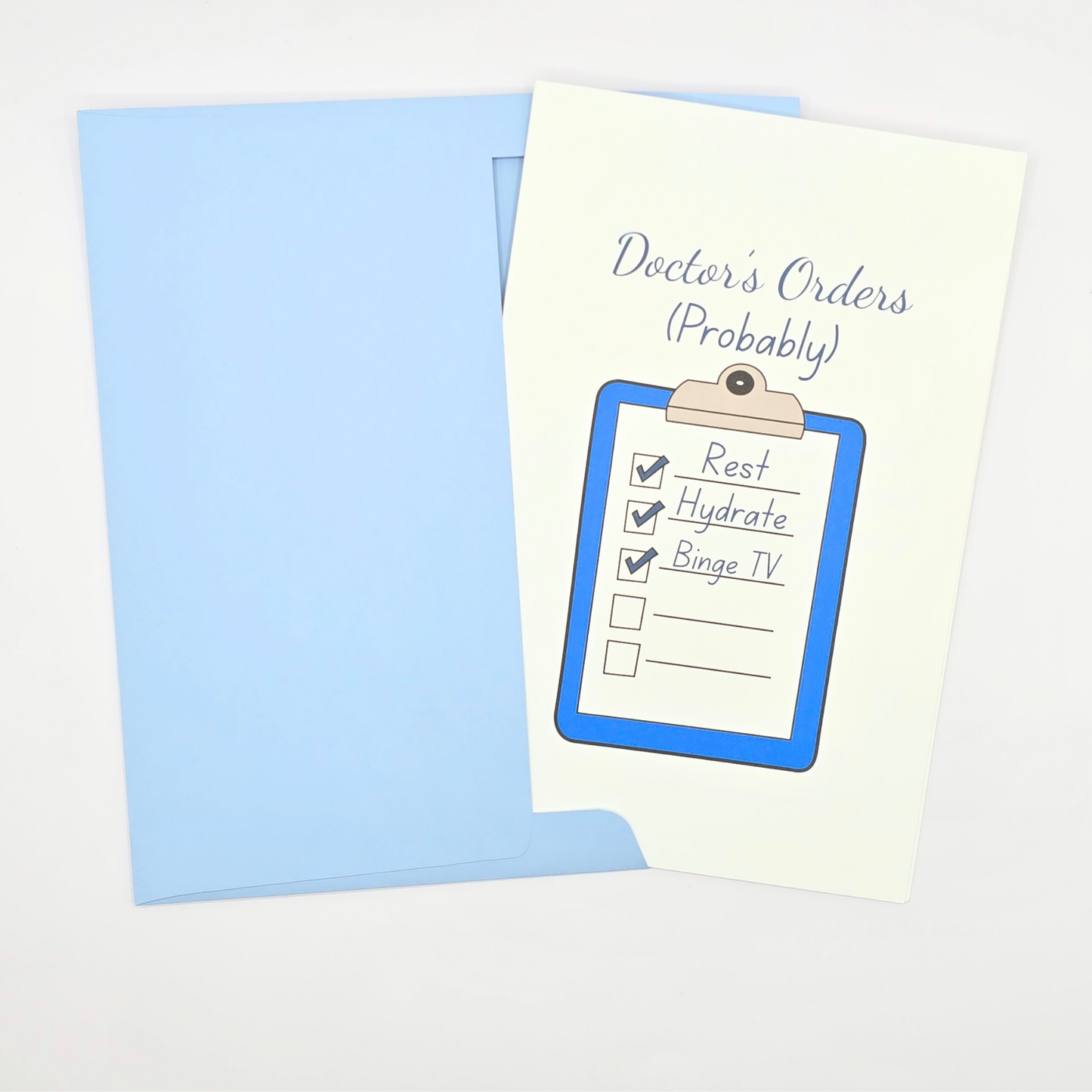 Rest, Hydrate, Binge TV – Get Well Card
