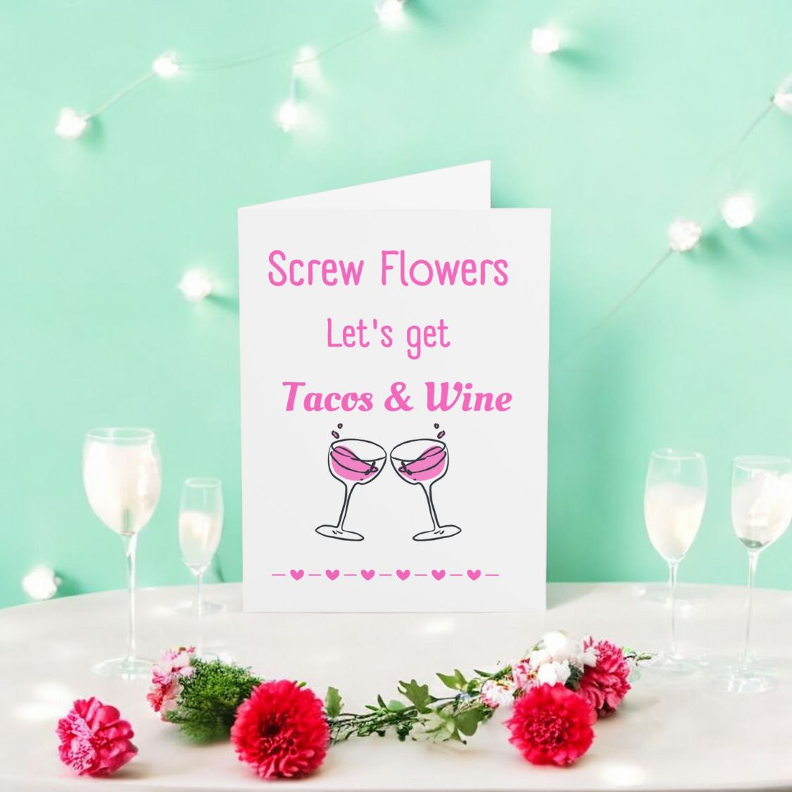Screw Flowers Valentine's Day Card