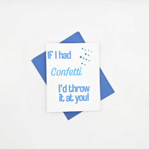 Big Mood Gratitude – 5 Funny Thank You Cards – A2 Size (Blue & White)