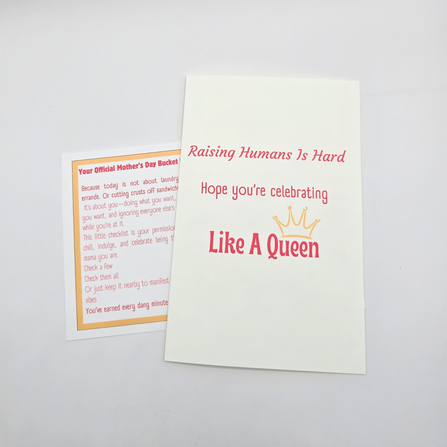 Raising Humans Card – Funny Queen Vibes (Mother’s Day)