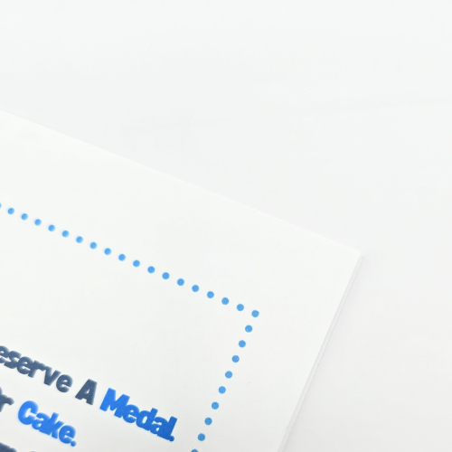 Overachiever Appreciation – 5-Card Thank You Set (Blue & White)