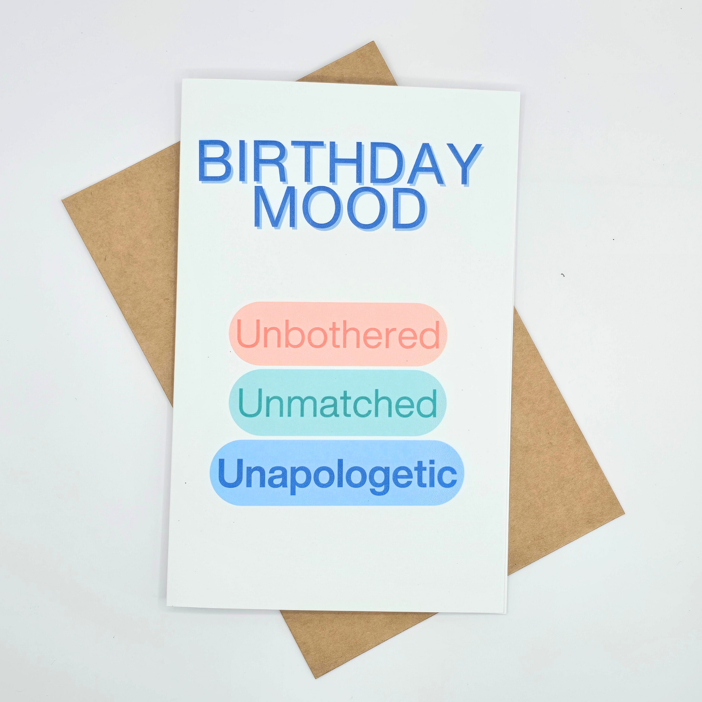 Bold Birthday Card – Unbothered Unmatched Unapologetic