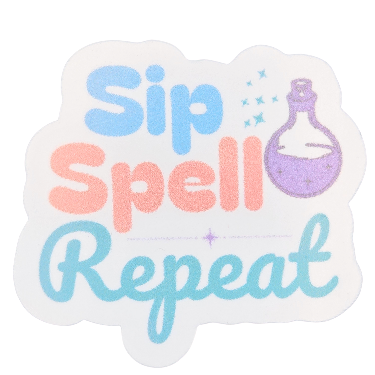 Sip Spell Repeat Sticker