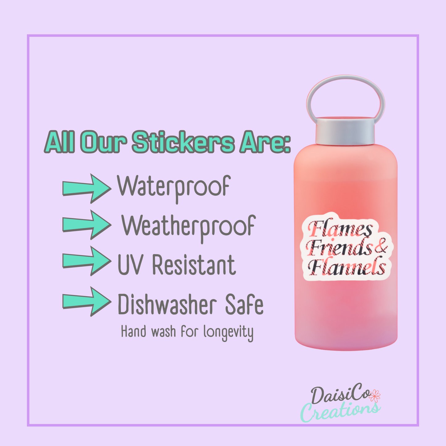 Flames Friends & Flannels Sticker