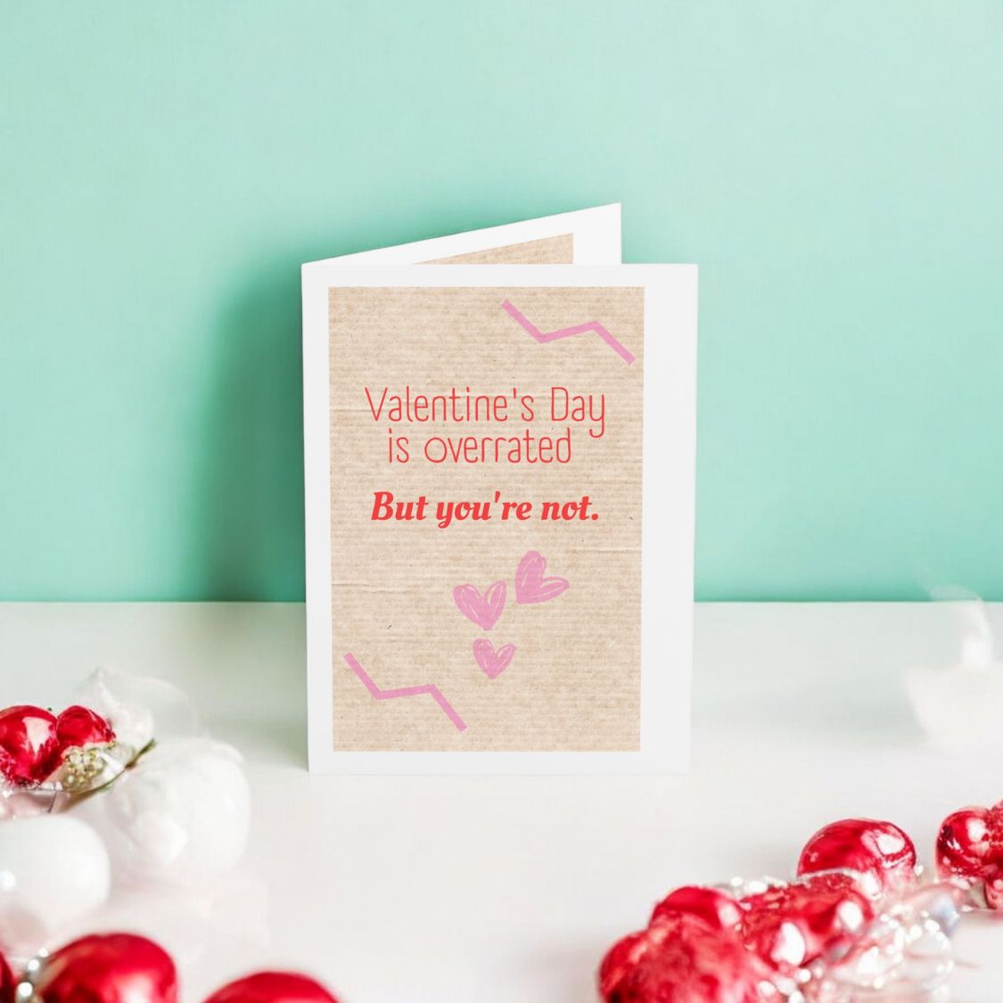Love Is Overrated Anti-Valentine's Card