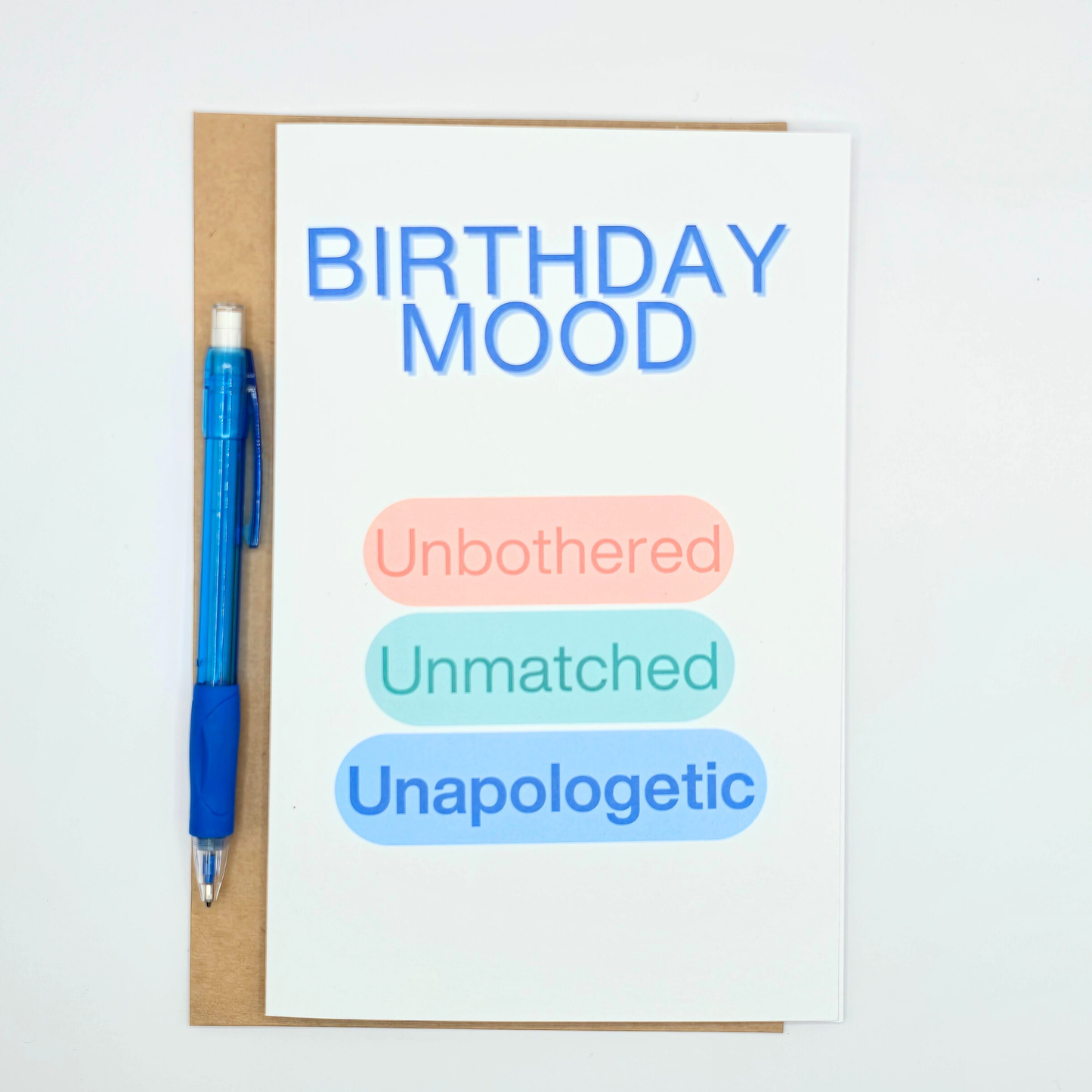 Bold Birthday Card – Unbothered Unmatched Unapologetic