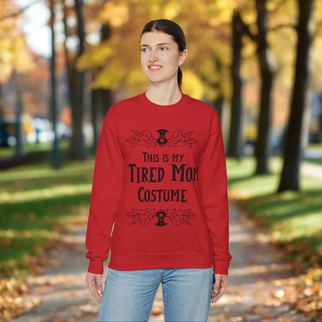 Halloween Sweatshirt Mom Sweatshirt Funny Halloween Sweatshirt For Mom Tired Mom Sweatshirt