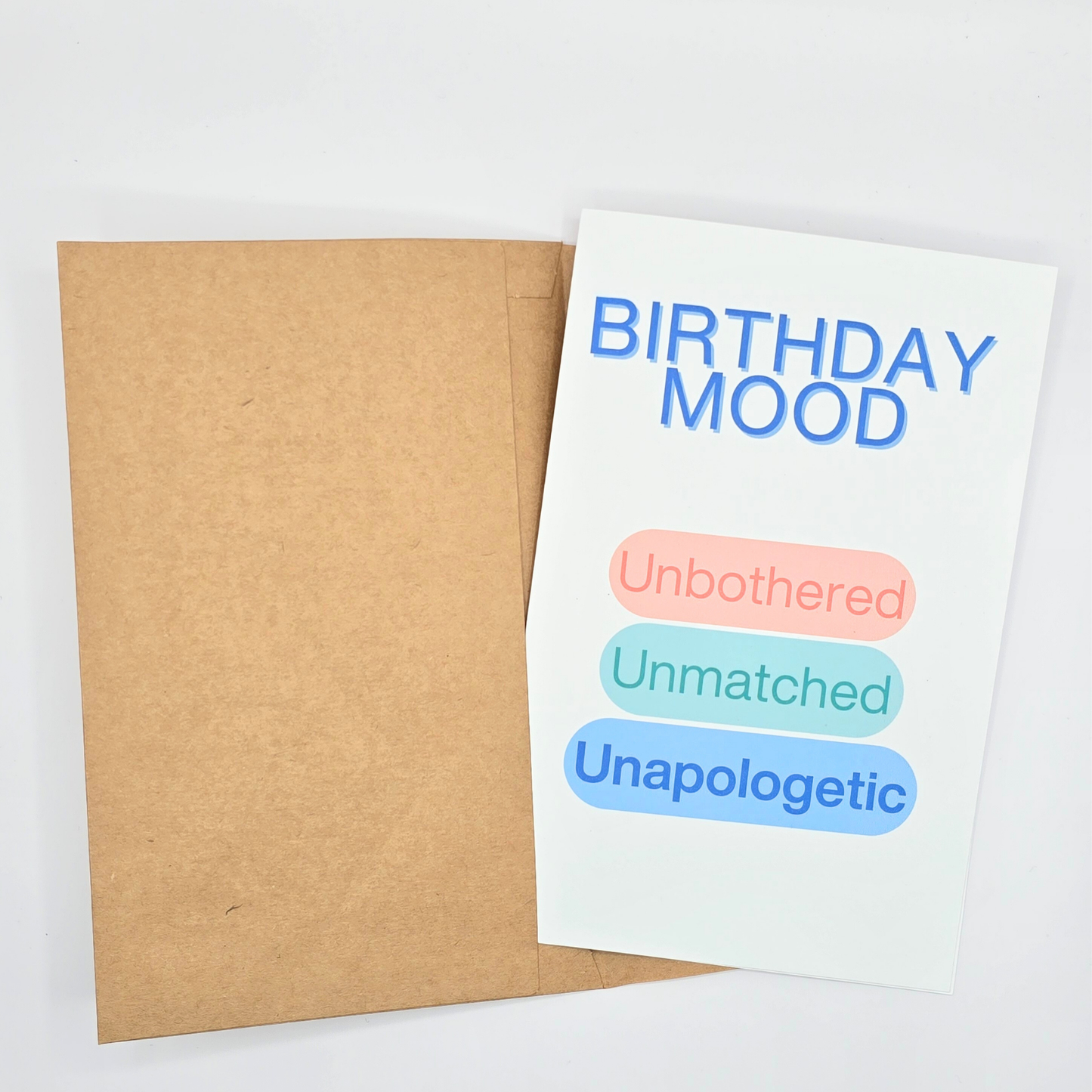 Bold Birthday Card – Unbothered Unmatched Unapologetic