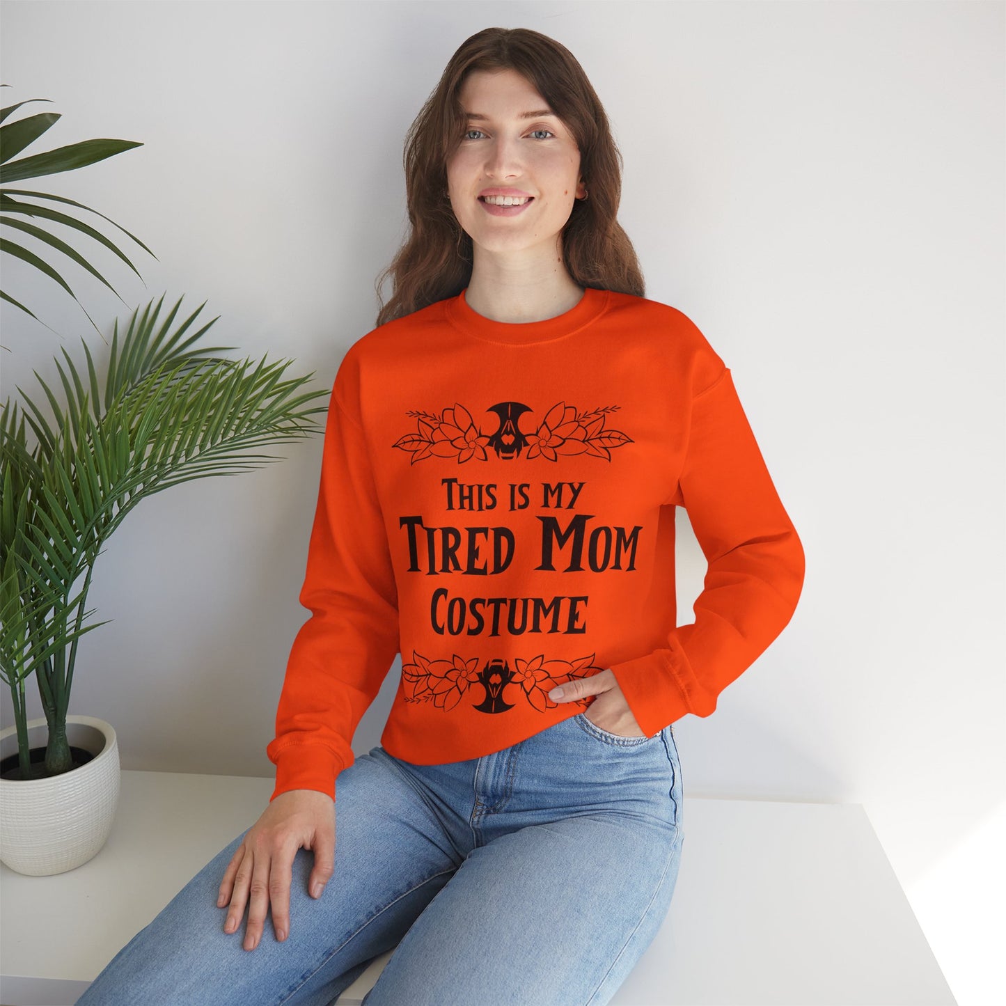 Halloween Sweatshirt Mom Sweatshirt Funny Halloween Sweatshirt For Mom Tired Mom Sweatshirt