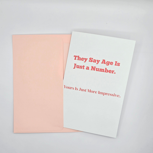Age Is Just a Number Birthday Card
