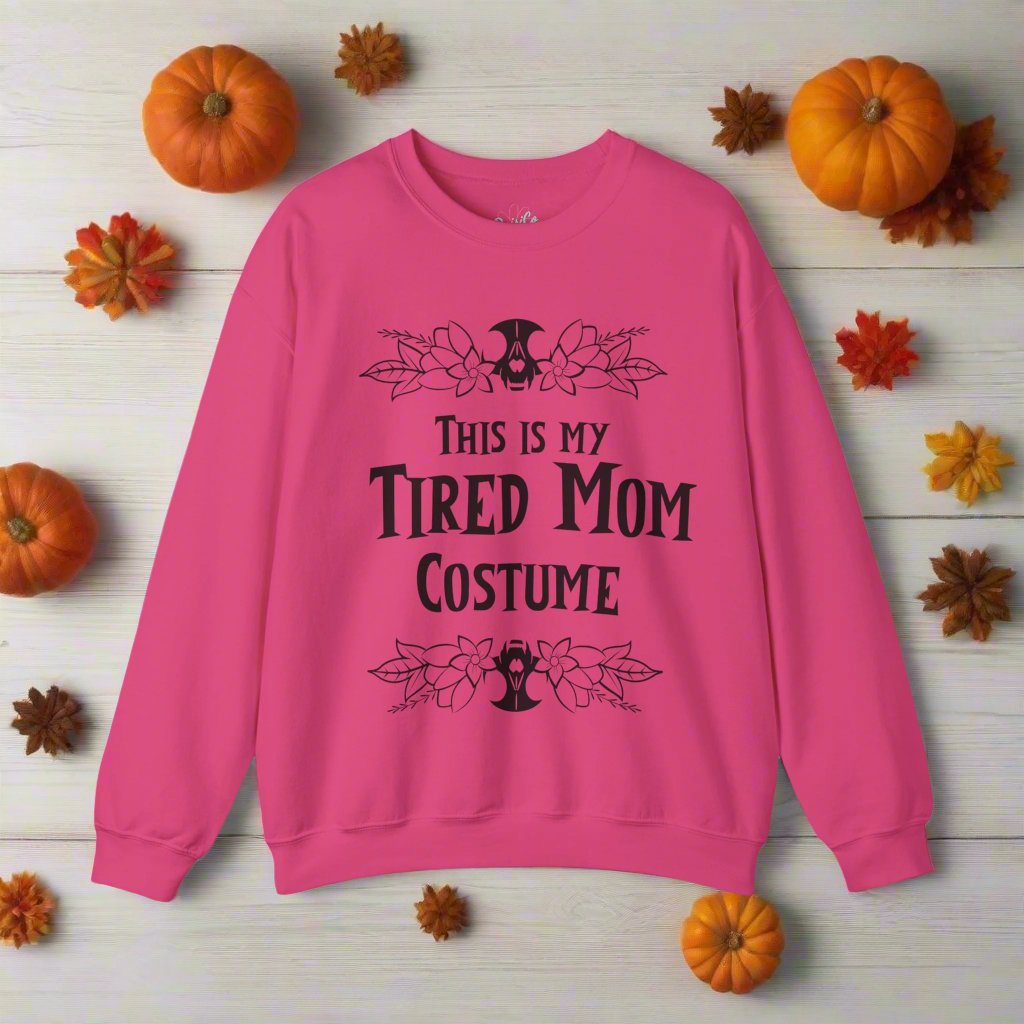 Halloween Sweatshirt Mom Sweatshirt Funny Halloween Sweatshirt For Mom Tired Mom Sweatshirt