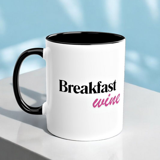 Breakfast Wine Coffee Mug – Playful Morning Mug