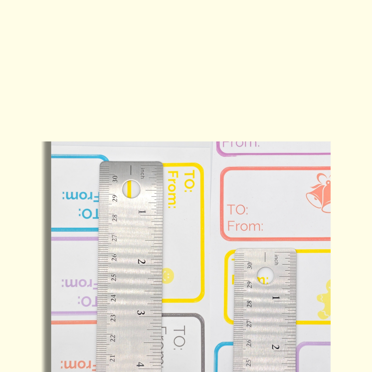 Minimalist Holiday Gift Label Sticker Sheets (White Background)