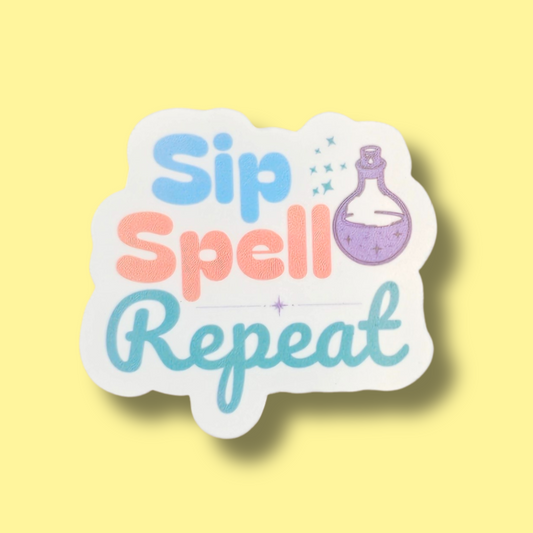 Sip Spell Repeat Sticker