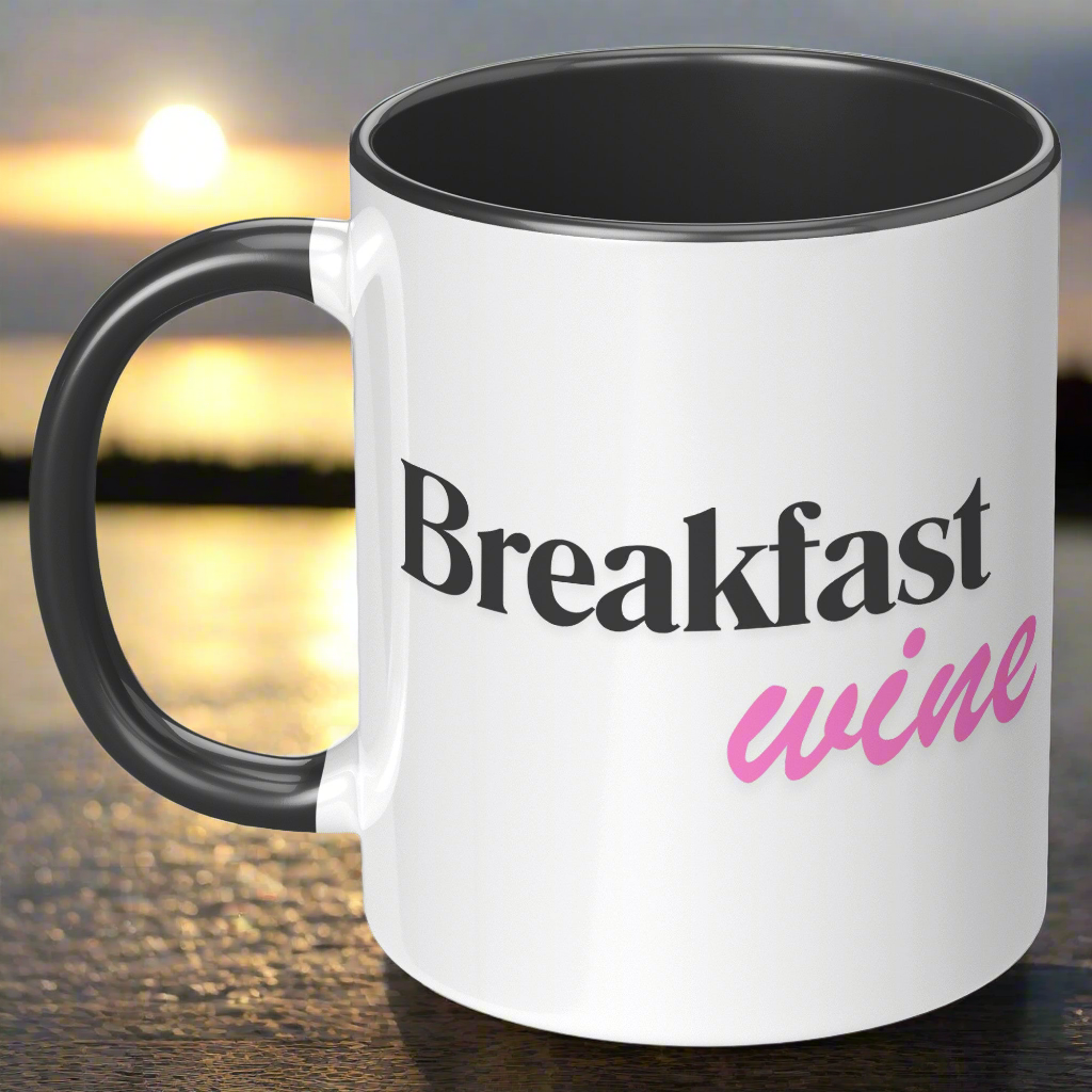 Breakfast Wine Coffee Mug – Playful Morning Mug