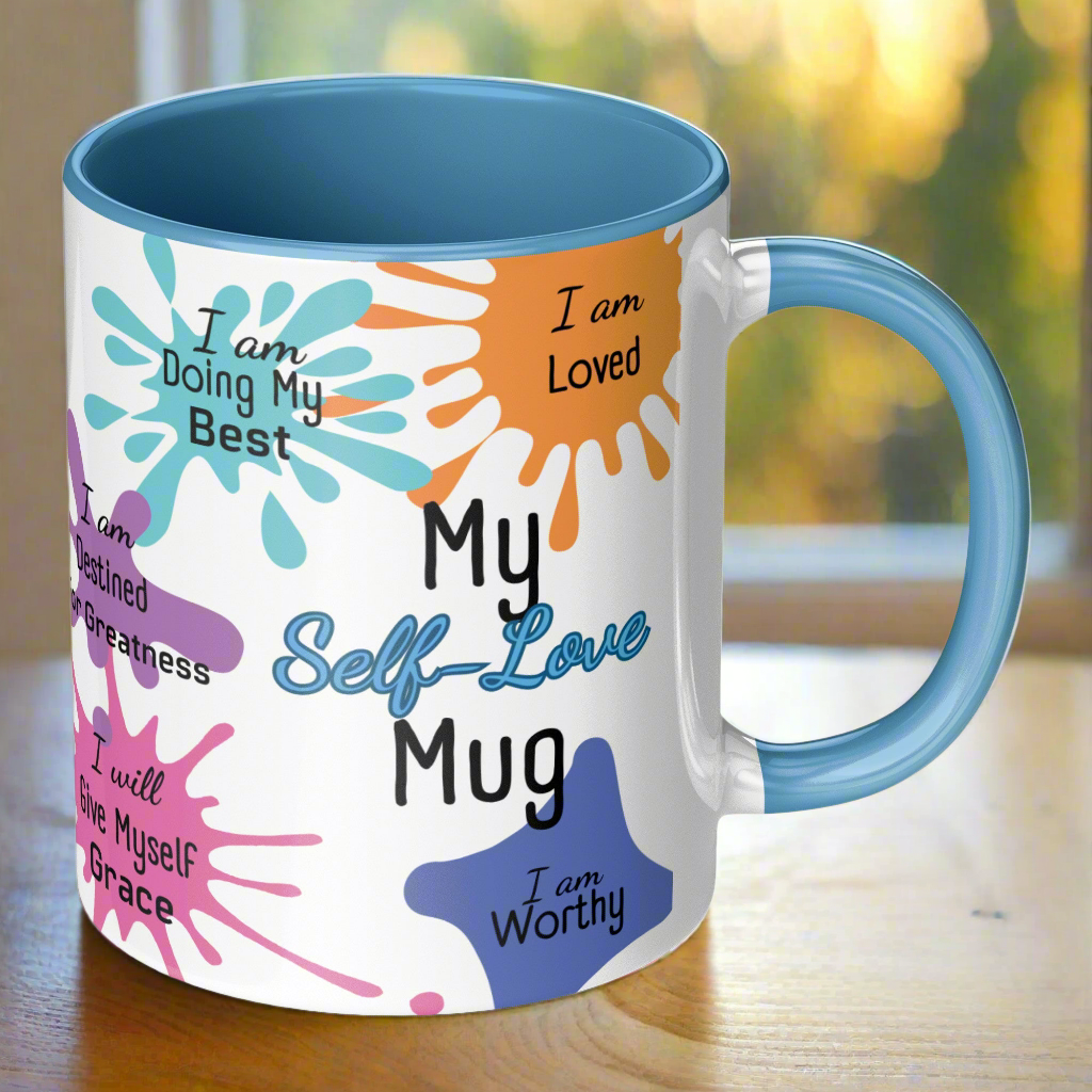 My Self-Love Mug with Colorful Affirmations