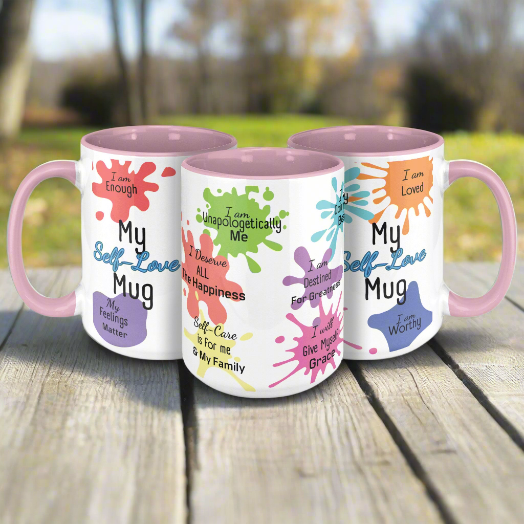 My Self-Love Mug with Colorful Affirmations