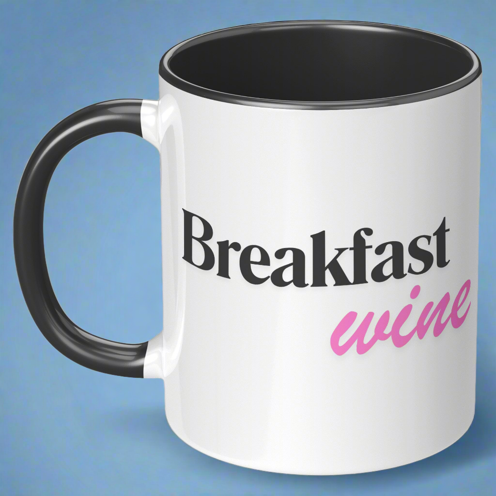 Breakfast Wine Coffee Mug – Playful Morning Mug