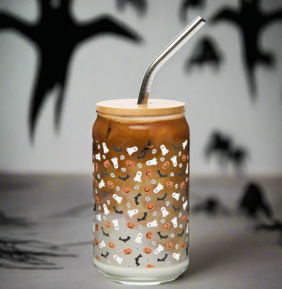 Spooky Sips – Halloween-Themed Glass Can