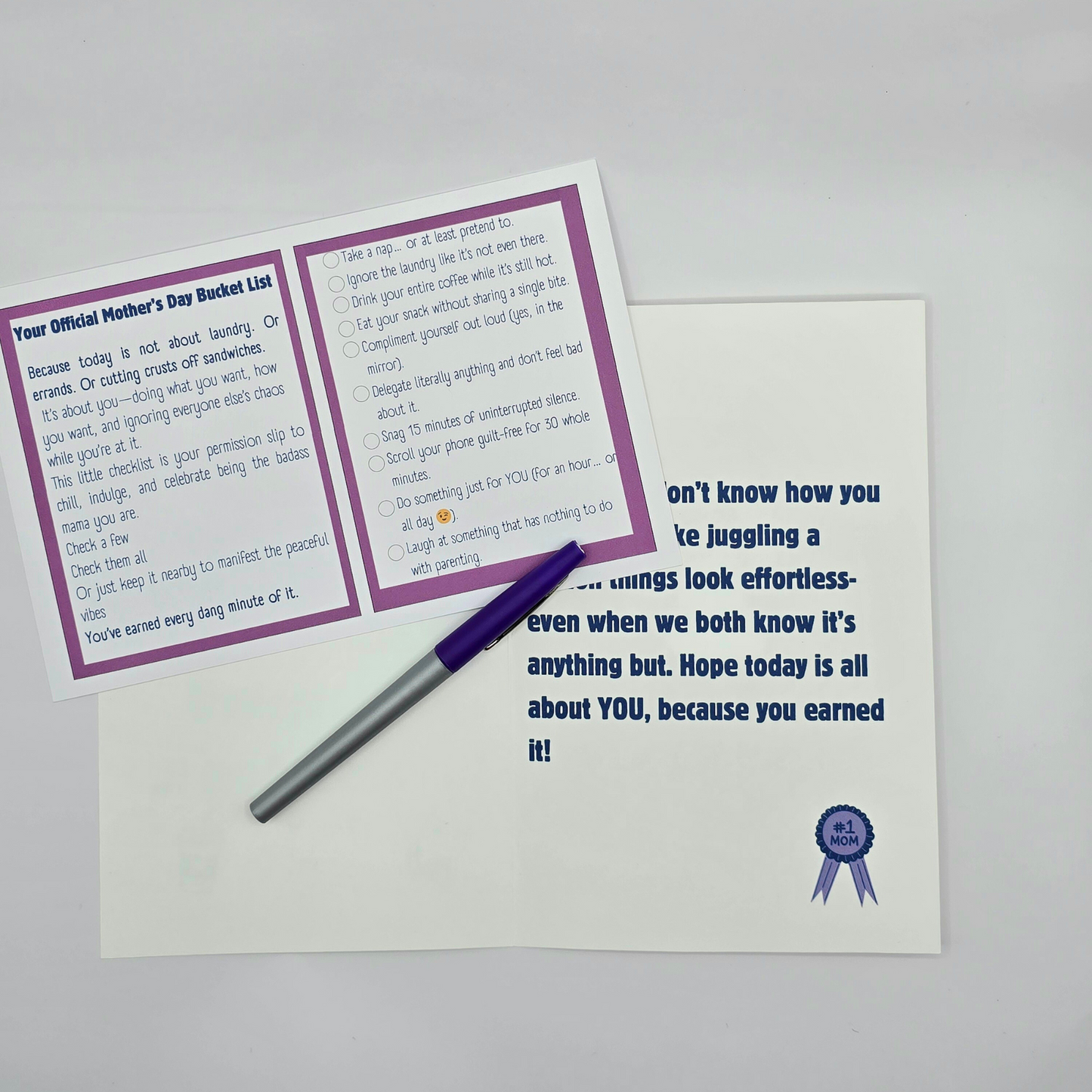 She Does It All – Mother’s Day Card (Funny + Sweet)